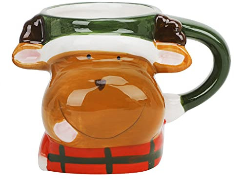 400Ml Weihnachten Santa Becher Santa Claus Tasse Elch Schneemann Keramik Kaffeetasse Teetasse Milchtasse Weihnachten Geschenk Deko Weihnachtsmotiv Frühstückstasse für Heiß- & Kaltgetränke