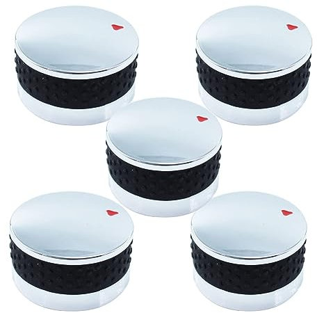 ISTOVO Juego de repuestos de perilla de repuesto para cocina / cocina de gas propano-butano / gas natural, con reemplazo de perilla redonda de diámetro 2,2 con efecto espejo.