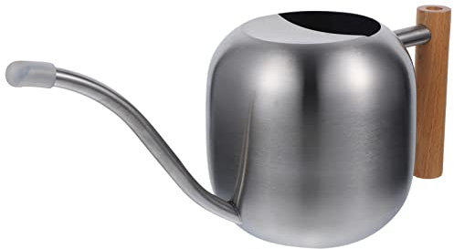 Annaffiatoio in metallo Barattoli di latta Beccuccio Annaffiatoio Vaso 1.2l Decorativo in acciaio inossidabile Annaffiatoio con manico in legno Annaffiatoio in metallo for interni ed esterni for piant