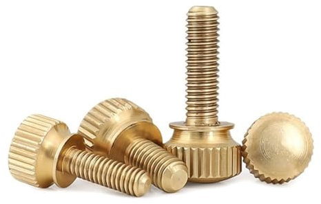 M3 M4 M5 M6 Messing-Rändelschraube, handfest, Messing-Rändelschrauben, Kupfer-Rändelschrauben, Computergehäuseschrauben (Size : M6x8 2pcs)
