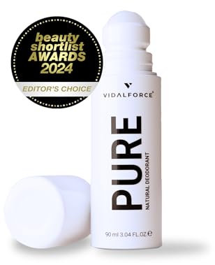 PURE Deodorante Senza Alluminio Uomo I Fragranza Mataor I NUOVA FORMULA XXL 90ml Deodorante Roll-on Bio 71% e Naturale 100% I con Valutazione 100/100 in Yuka