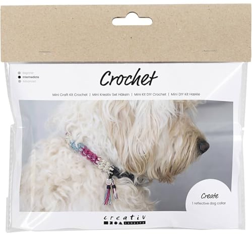 Creativ Mini-Bastelset Häkeln, Hundehalsband, 1 Packung, Teal