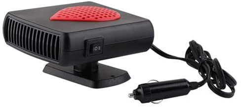 Rordigo Calefactor de 12 V para coche, 500 W, para coche, ventilador frío y caliente, con de mechero de coche, duradero, fácil instalación