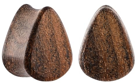Longbeauty Ohr Gauges Ohr Expandieren Jewelry Bubinga Holz Flesh Tunnel Plug Piercing Schmuck 8mm 10mm 12mm 14mm 16mm