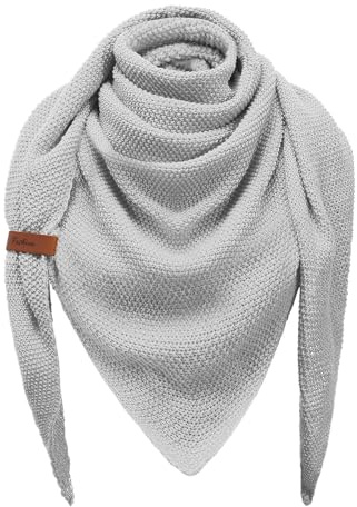 CMTOP Schal Damen Winter Dreieckstuch Große Warme Ponchos Frauen Schal Strick Dreieck Schal Weiches Einfarbig Dreieckstuch Tuch Damen