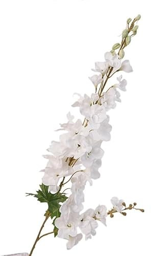 HUFFA Künstliche Blumen im europäischen Stil, Vogel-Optik, Delphinium, Wohnzimmer, Bodenplatzierung, Blumenkunst, Restaurant, Landschaftsbau, Hochzeitsdekoration, Weiß