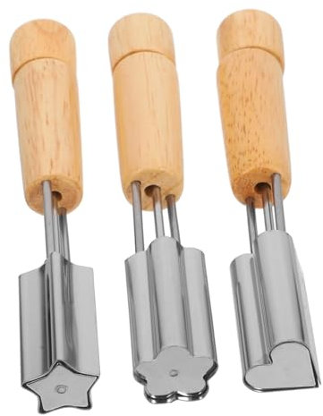 COLLBATH Ausstechformen Edelstahl 3 Stück Stern Blume Herz Gemüse Obst Backen Prägeform Für Kreative Kekse Und Kuchen
