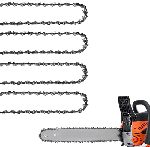 WIRSHO 4 Stück 40cm Kettensägenkette für 16-Zoll Sägeschiene, 3/8LP - 0,050(1,3mm) - 56Treibglieder-Sägeketten Kettensäge Kette, Ersatzkette für Motorsäge Kettensäge
