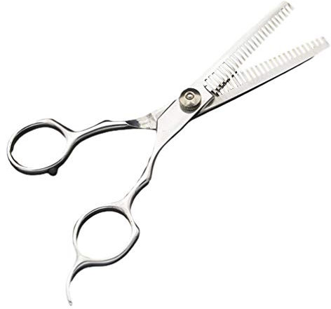 1 x Friseur-Haarschneideschere, Doppelzähne, Haarstyling-Werkzeug für Salon, Zuhause, für Damen und Herren