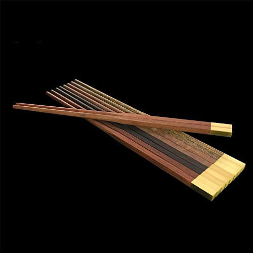 Bacchette di alta qualità Cinese Cinque Colori Log Regalo Bacchette Set Ecologico/Antiscivolo Riutilizzabili Stoviglie