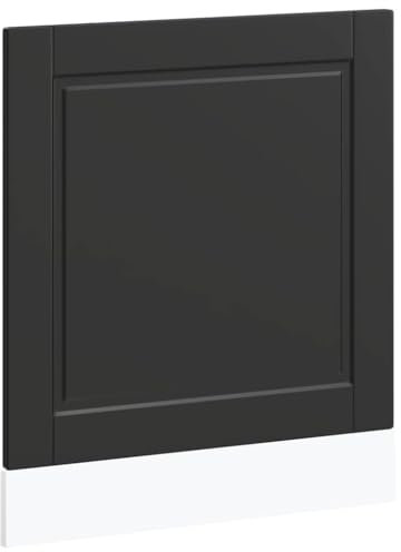 vidaXL Pannello Lavastoviglie Porto Nero 60x1,5x67 cm in Truciolato, Pannello lavastoviglie Anteriore, Pannello, Pannello Porta Anteriore lavastoviglie