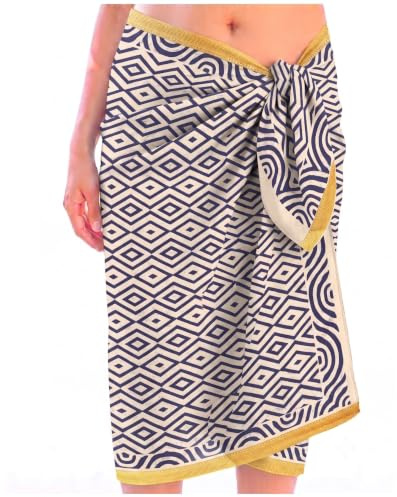 Pareo Strandtuch Baumwolle Groß Strand Sarong Damen Blockdruck Naturfarbstoff Wickeltuch Wickelrock Strandrock Tapisserie Wickeltuch Bikini Cover Up Tragen Über Badeanzügen
