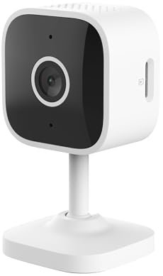 Trust IPCAM-2900 Telecamera Wifi Interno con Visione Notturna, Sirena e Microfono Integrati, Rilevamento Umano, Videocamera Sorveglianza con App, Casa Intelligente, Bianco