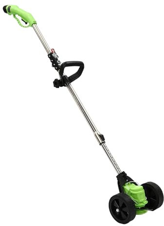 Débroussailleuses Electrique sans Fil, Débroussailleuse Electrique Bordure, 1300mAh Batterie, Poignée Réglable, Coupe Bordure sans Fil pour Jardin et Cour (Vert)