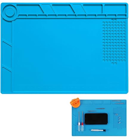 Magnetische Lötmatte, 35 x 25 cm Lötmatte Reparatur Matte, Arbeitsmatte Werkstatt, Handy Reparatur Matte, für die Wartung von Mobiltelefonen, Werkzeug, Digital