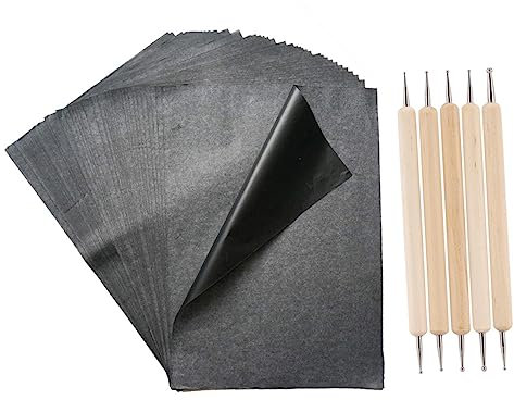 Angoily Kohlepapier Graphit-transferpapier Transparentpapier Zeichenpapier Papier Werkzeug Schwarz Für Kunst Bastelprojekte Übertragung Von Wörtern Bildern Holz Leinwand Papier Glas Metall