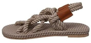 SincereWay Femmes Retro Tissé Sandales Dames Plage Pantoufles Bohème Paille Chaussures