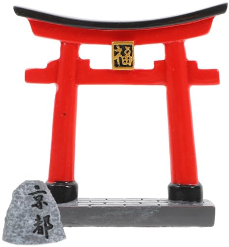 Hemobllo Torii Japonais Miniature Porte Traditionnelle Miniature avec Pierre Kyoto Figures Miniatures Japonaises pour Décor Jardin Japonais Bonsaï Aquarium Micro Paysage Maison Bureau