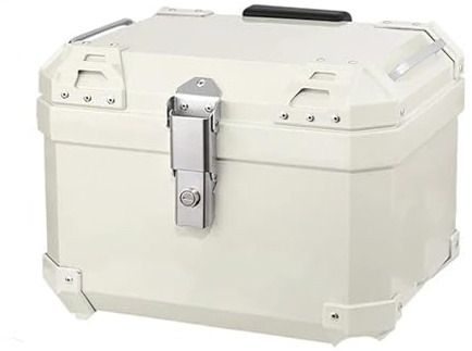 Portaequipajes Trasero Motocicleta Baúl Superior Universal para Motocicleta, Color Blanco Marfil, 36 L, con Compartimento Trasero para Guardar Casco, para R1200GS F800GS G310gs F750gs.