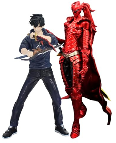 Youxy Anime Figuren Sung Jin Woo Figur mit Sword Statue Igris Action Figur Cartoon Modell Fans Geschenke Desk Auto Zimmer Dekoration Sammlungen PVC
