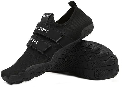 Allbestop Basket Femme Orthopedique, Chaussure Orthopedique Femme Tennis Chaussures Barefoot Sneaker Running Chaussure de Randonnée Marche Jogging, de Sport Chaussures Boxe Confortable(Noir,37)