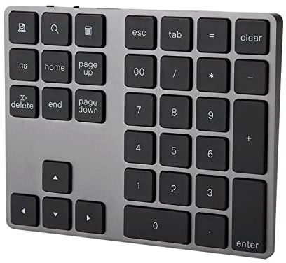 Naroote Number Keypad For Laptop, Keyboard With Number Pad Black 34 Keys Mini Numpad Wireless Numeric Keypad Usb Pad For PC