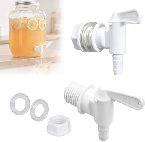 2 Piezas Grifo de Cerveza, Grifo para Fermentación y Embotellado, Dispensador para Cubos, Vino, Té, Agua y Jugos, Compatible con Barriles y Recipientes Estándar