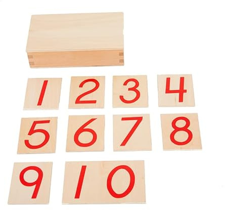 Adena Montessori Printed Numerals with Box Montessori Number Board Wooden Montessori Numbers