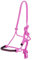 USG 15050024 Knotenhalfter, umflochtener Nasenriemen mit Glitzersteinchen, Pink, Shetty/Pony