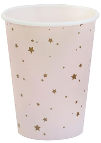 Ginger Ray Pink und Gold Star Princess Geburtstag Pappbecher 8,11 cm