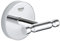 GROHE Start Cosmopolitan, Bademantelhaken ohne Bohren (Handtuchhalter mit verdeckter Befestigung, zum Kleben oder Bohren, mit Schrauben und Dübel, ohne Kleber), chrom, 41168000