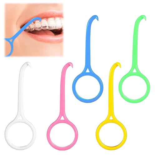 Invisible Tooth Removal,5 PCS Teeth Retainers Remover Retainer Removal Tool Aligner Chewies Removal Tool Kit Compatible with Invisalign Hook Braces Tooth Hook for Oral Care (A)