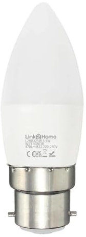 Link2Home Lampadina LED B22/40W equivalente WiFi, lampadina intelligente con impostazioni RGB multicolore, dimmerabile, compatibile con Alexa e Google Voice Control