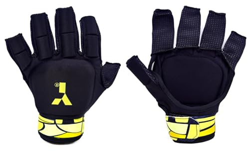 Y1 hockey, MK PRO skalhandske, fälthockey, handske, extra skydd, förstärkt plasthandske, öppen handdesign, heltäckande handskydd, barnhandskar, som används av internationella spelare, extra liten
