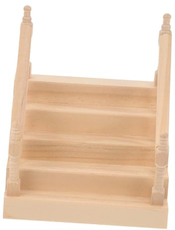 TOYANDONA Mini Holztreppe Für Puppenhäuser Dekorative Miniatur Treppe Für Kreative Wohnaccessoires Ideal Desktop Ornament Und Für Puppenzubehör Vielseitig Einsetzbar
