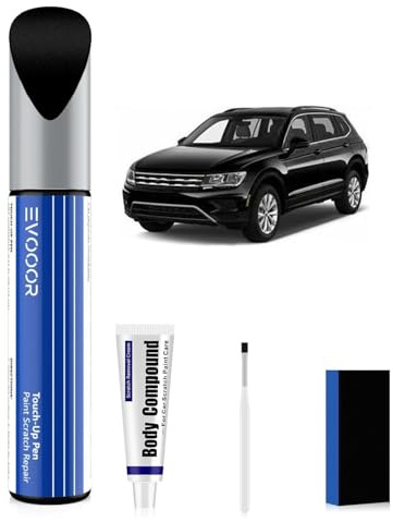 (L041/A1) Schwarz Autolack Nachbesserung Kit mit Kratzer-Entferner für Volkswagen/VW, Kratzer Reparatur für Auto, Schnelle & Einfache Lösung zur Reparatur
