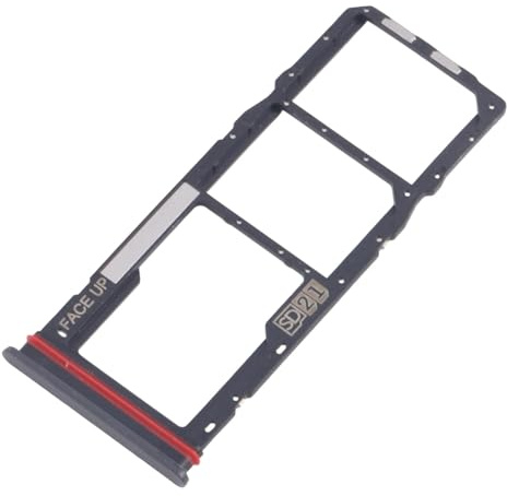 Chariot plateau de logement tray compatible avec MOTOROLA MOTO G04 XT2421 XT-2421 XT2421-2 porte carte nano Sim1+ SIM 2 + fente slitte logement mémoire micro carte SD (Noir)