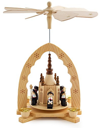 Brubaker Piramide di Natale Presepe Tradizionale con pastorelli Decorati a Mano - Altezza 30 cm