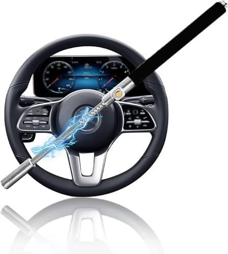MONOJOY Steering Wheel Lock, Anti-Theft Car Security Device, Heavy Duty Vehicle Protection Immobiliser, Adjustable Double Hook Combination with 3 Keys, Universal Fit for BMW, SUV, Vans Accessories