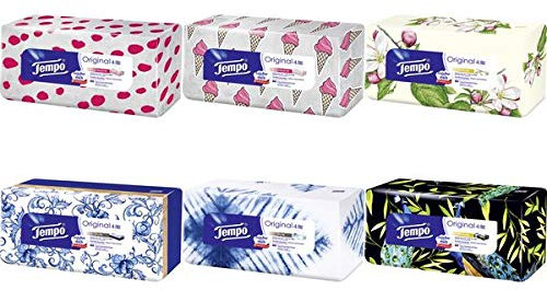 Tempo Fazzoletti originali a 4 strati, bianchi, confezione da 80, riceverete 1 confezione, contenuto della confezione: confezione da 80 pezzi