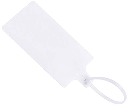 sourcing map Bridas de plástico con cierre hermético, 255 mm de longitud, tamaño grande, para contenedores de equipaje, color blanco, paquete de 20