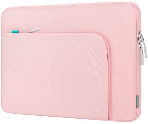 Lacdo 15.6 Inch Laptop Sleeve Case for 15.6 Acer Aspire/Nitro/Predator, Lenovo IdeaPad 3, ZenBook VivoBook 15, HP Pavilion 15, Dell Inspiron 15, MSI GL65 Computer Bag with Accessory Pocket, Pink