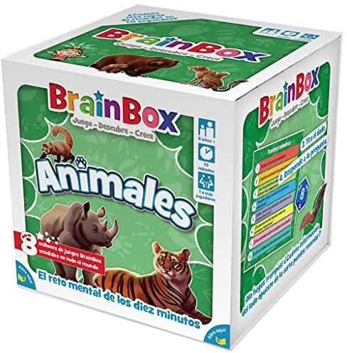 Asmodee BrainBox Animales, Juego de Mesa Educativo de Memoria y Observación