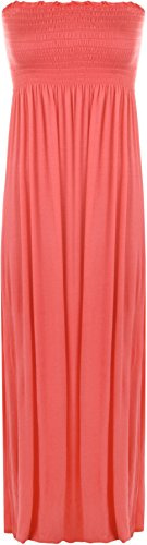 WearAll Grande Taille - Pour femme - Motif imprimé - Robe longue maxi bandeau sans bretelles - Taille 16–22, 44-46