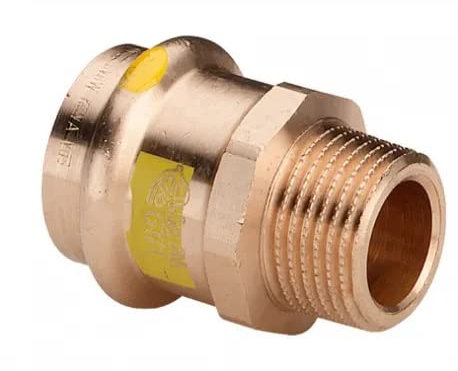 GAS Profipress Raccord Cuivre DVGW, SC-Contur (V-Kontur) (Raccord de Transition Fileté Extérieur, 15x1/2)