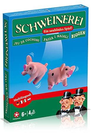Winning Moves - Schweinerei (Neue Box) - Das Partyspiel für Kinder, Familien und Erwachsene - Alter 8+ - Deutsch, Weiß, 3.5 x 12.5 x 16