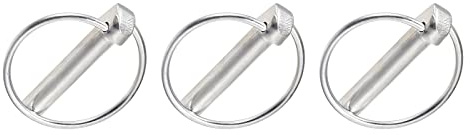 METALLIXITY Klappsplint mit Ring (11mmx54mm) 3Stk Karbonstahl Klappe Stifte Sperre Klammern Verschluss Pin - für House Aufbau Traktoren Anhänger Lkw Rasenmäher Wagen