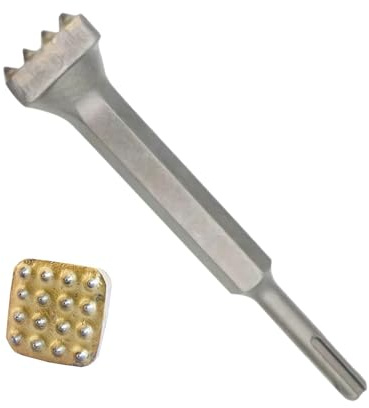 IGTOPS SDS PLUS - Cincel para martillo eléctrico SDS Plus SDS broca broca de herramienta de demolición, 16 dientes, taladro eléctrico para martillo de flores con cabeza cuadrada para placas de piedra
