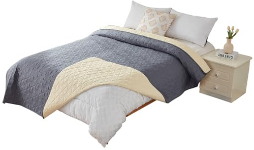 PETCUTE Mantas para Camas para Perros,Mantas Impermeables para Perros para Cama con Fondo Antideslizante,Lavable Funda para Cama de Perro,Protector de Muebles para Niños,Perro,Gris,130 * 210CM