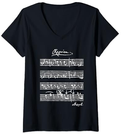 Damen Mozart's Requiem - Klassisches Musikliebhaber T-Shirt T-Shirt mit V-Ausschnitt